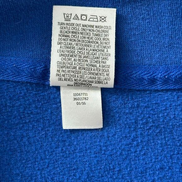 MLB LA Dodgers Baseball 1/4 Zip Pullover Sweater Victoria's Secret PINK Sz Med - Picture 9 of 9